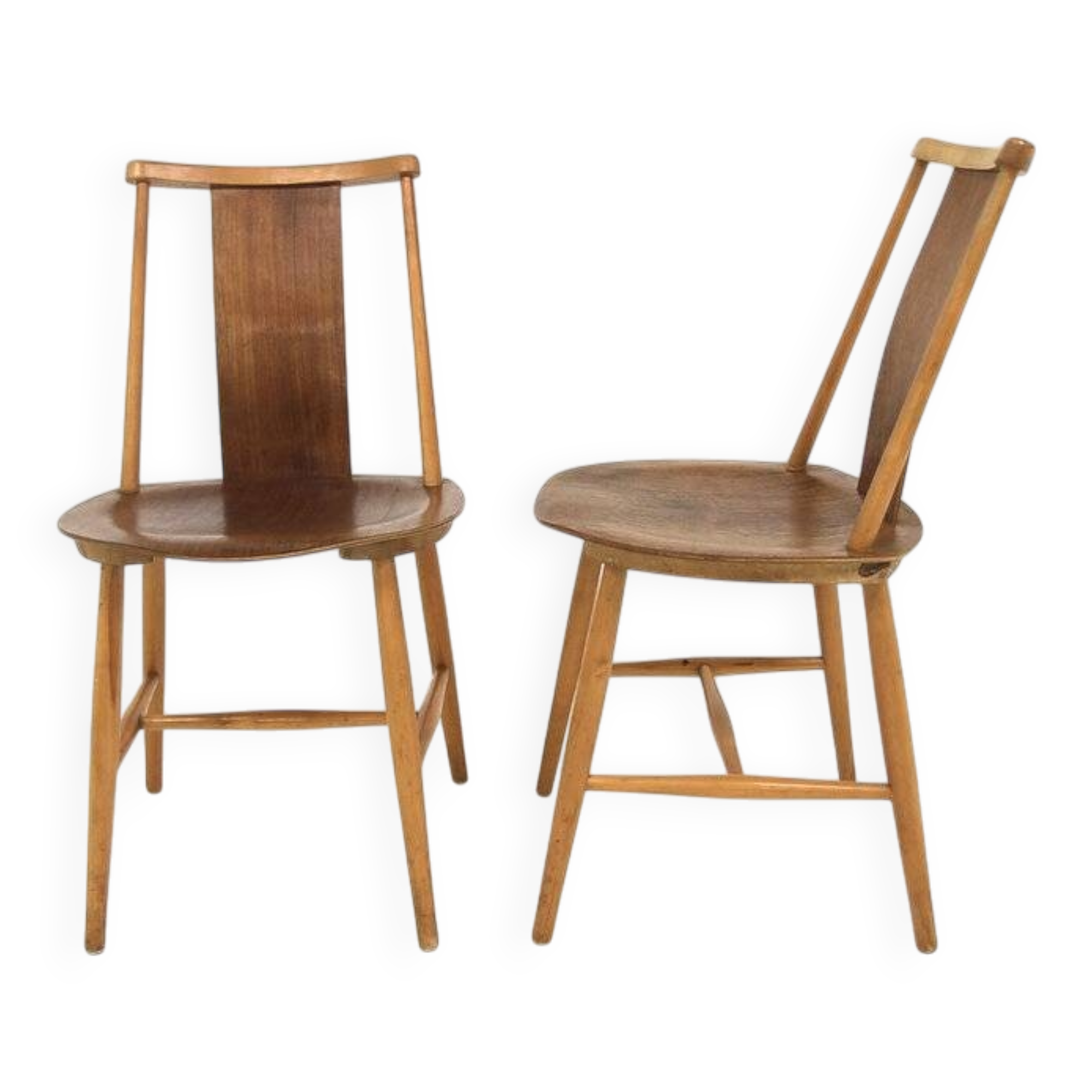 Set de 2 chaises en teck, Jan Hallberg, Edsbyverken, Suède, 1960
