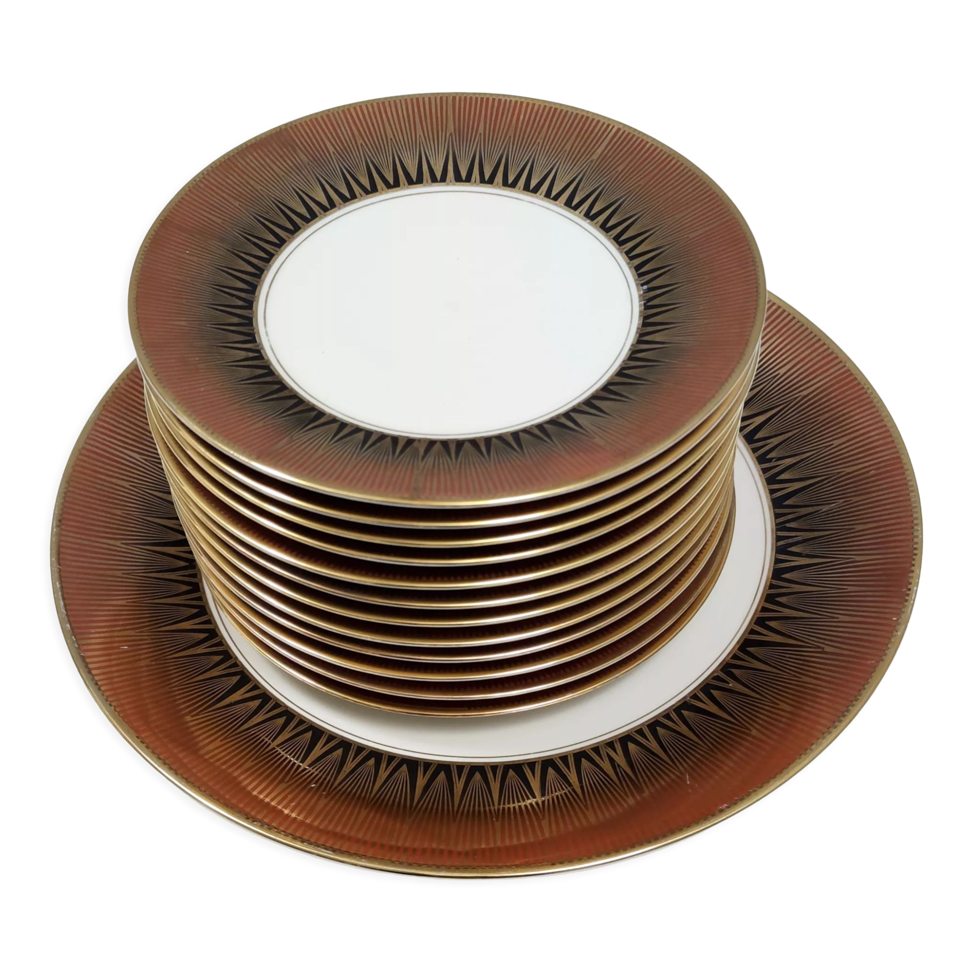 Lot D'assiettes à Dessert Seltmann Weiden - Porcelaine Allemande Années 50/60