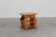 Mid-Century Blonde Oak Side Table, France 1980s