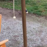 50s floor lamp in gilded brass