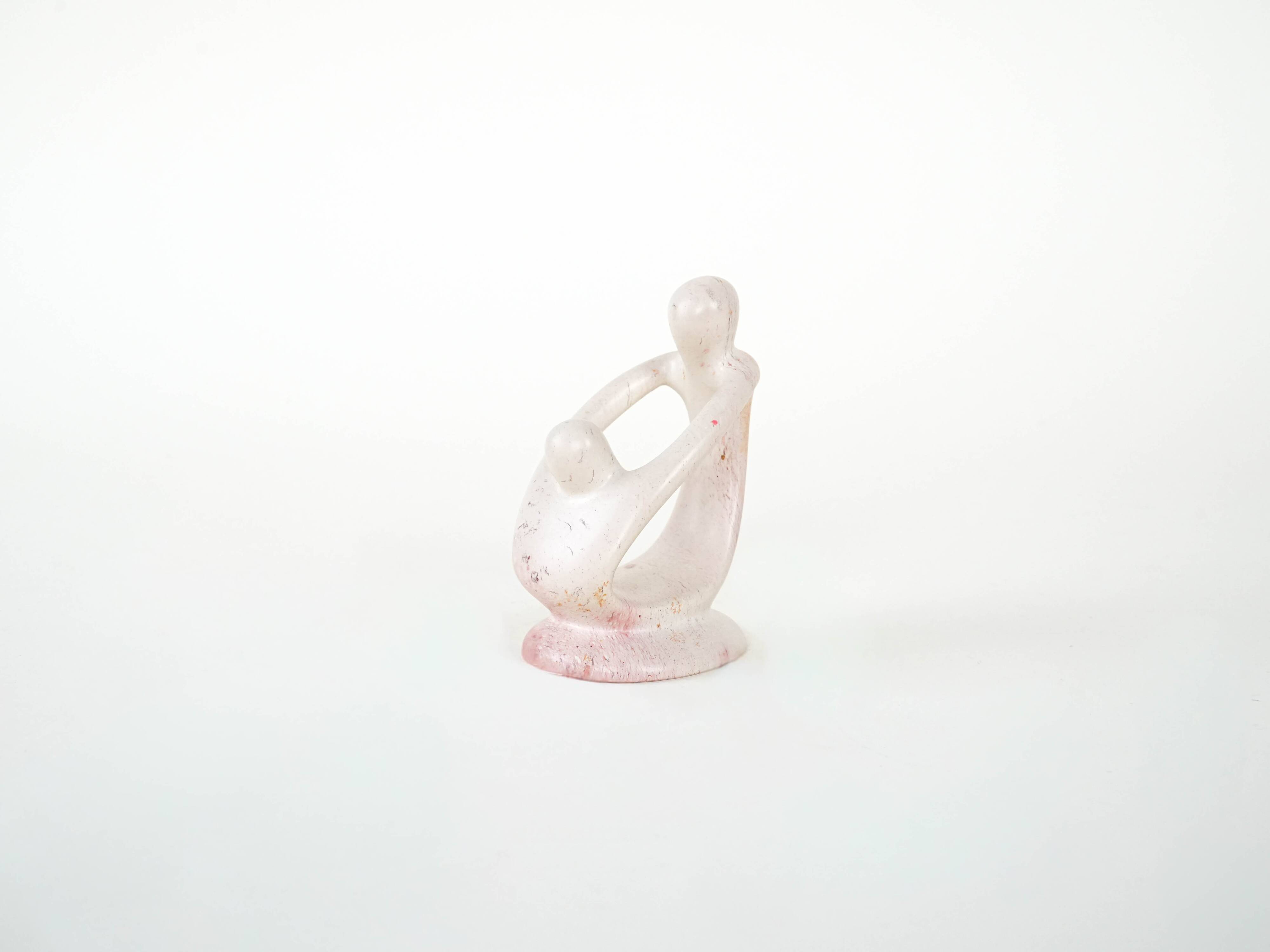 Abstract sculpture of a figure with a child, Danish design, 1980s, made in