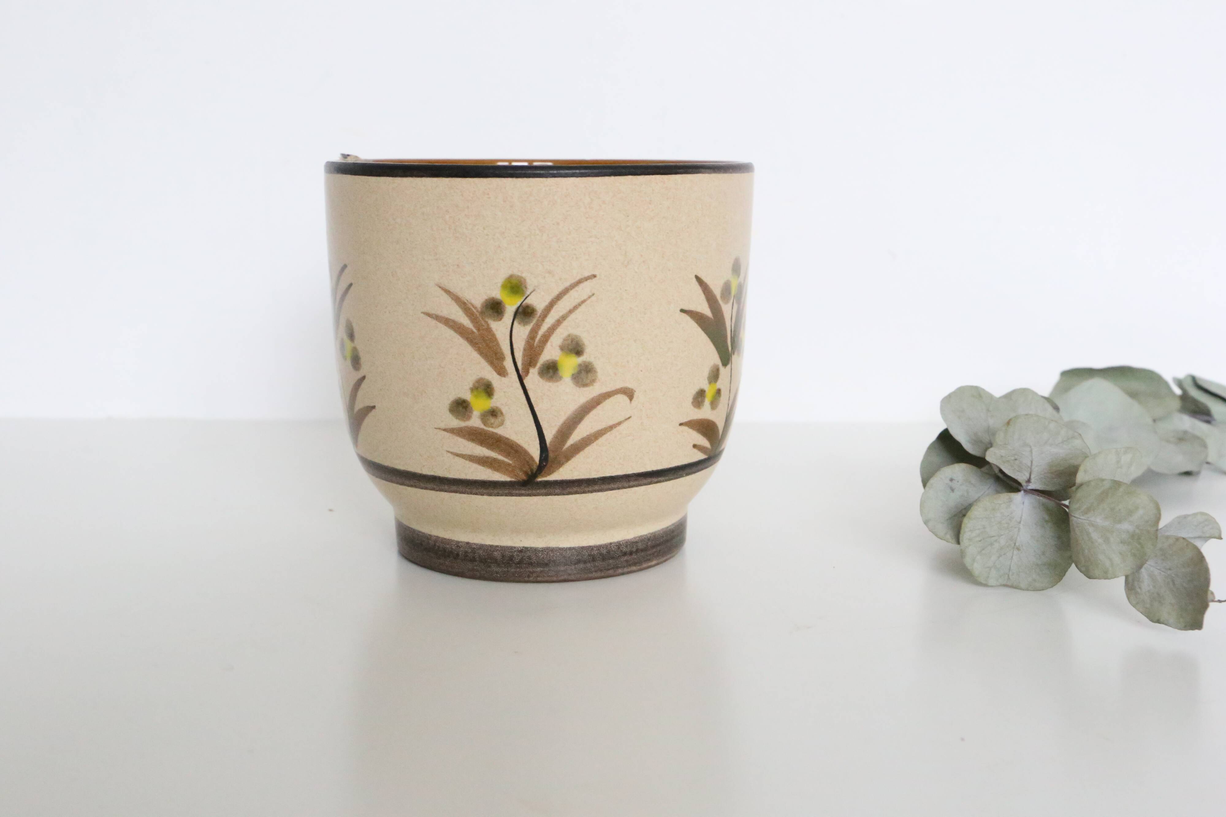 Antique ceramic pot cover, vintage