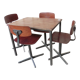Scandinavian children's chairs and table from the 60s vintage