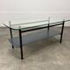 1950s coffee table in metal and glass