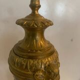 Pair of Louis XVI style candlesticks or covered vases in gilded bronze 20th century