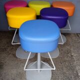 Lot 6 tabourets haut de bar pop style années 60s