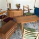 Scandinavian vintage coffee table blond teak