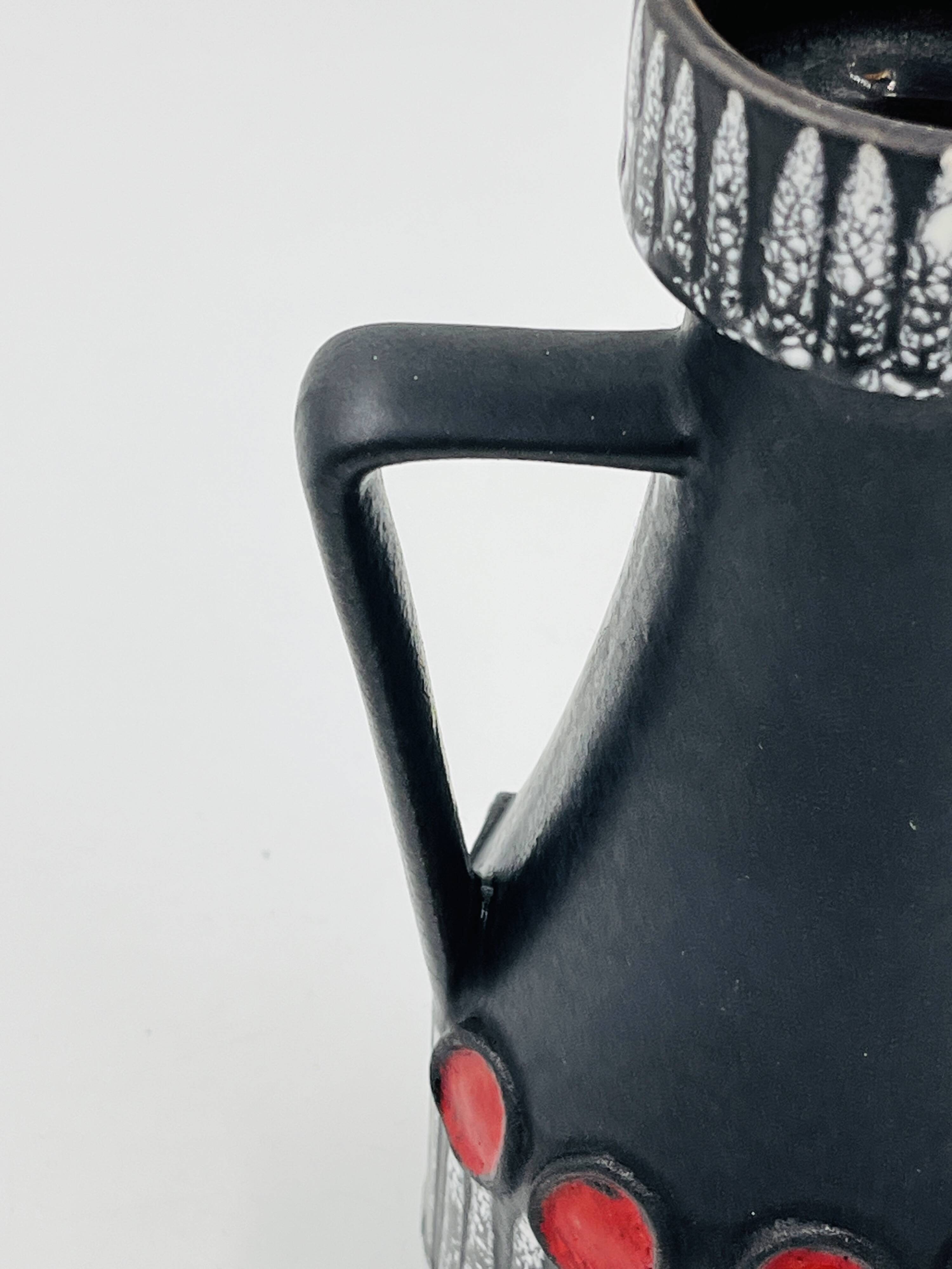Vase Schlossberg Isle Stéphan black red vintage