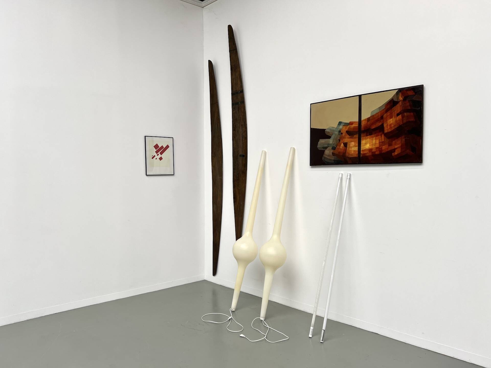 Pair of Michael Young Sticklight Lamps