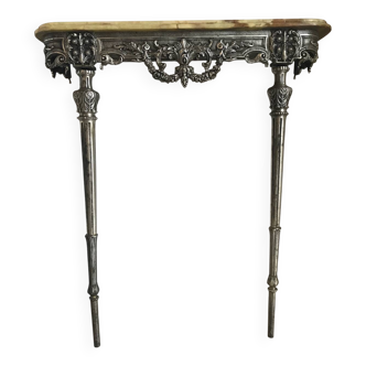 Console en marbre et métal ciselé