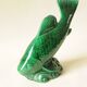 Vintage Green Decorative Fish Sculpture Art Deco Saint Clément Ceramic