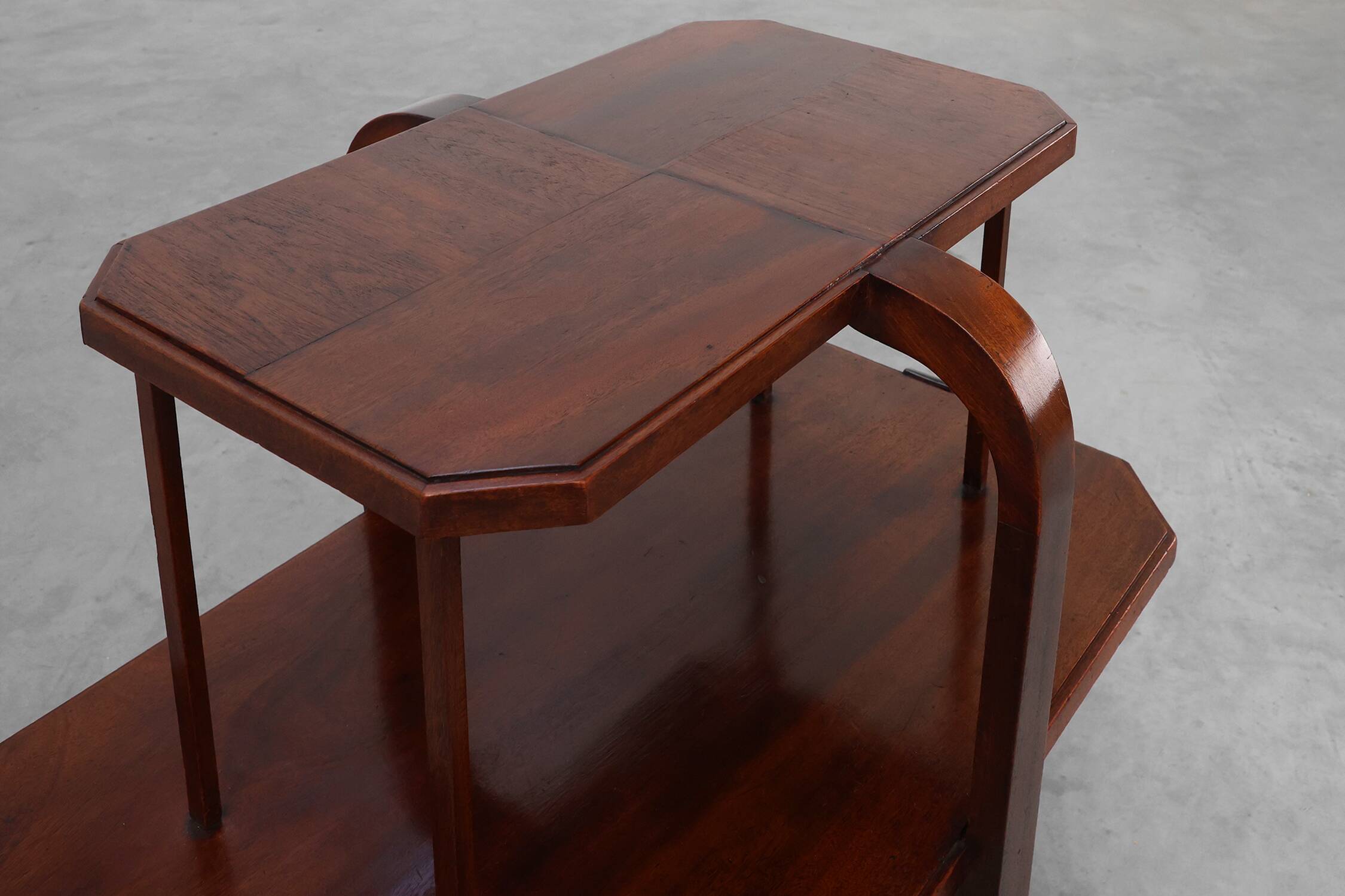 Art Deco Two-Tier Side or Centre Table in Wood, France ca. 1920
