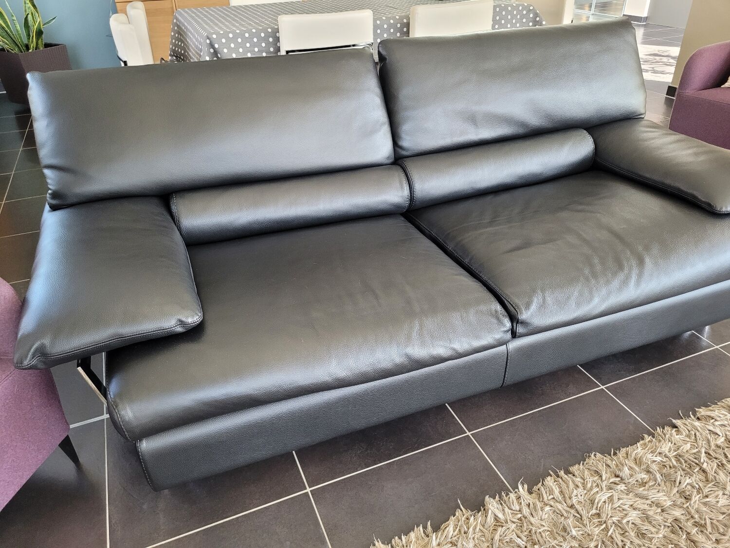 3-seater leather sofa