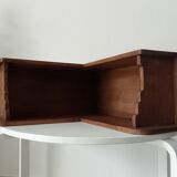 Vintage oak corner wall shelf