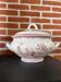 Antique soup tureen, ironstone, Sarreguemines, Fontanges.