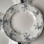 6 Flat Plates Terre de Fer Longwy Model Lorrain