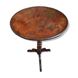 Antique mahogany side table – Round side table with tilting top, early 19th century