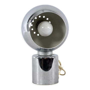 Italian Space Age chrome table lamp signed by Reggiani