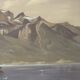 Tableau Peinture Huile Toile Paysage Montagne Lac Suisse Signé Veillon