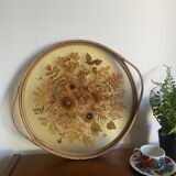 Rattan top and inclusion of dried flowers