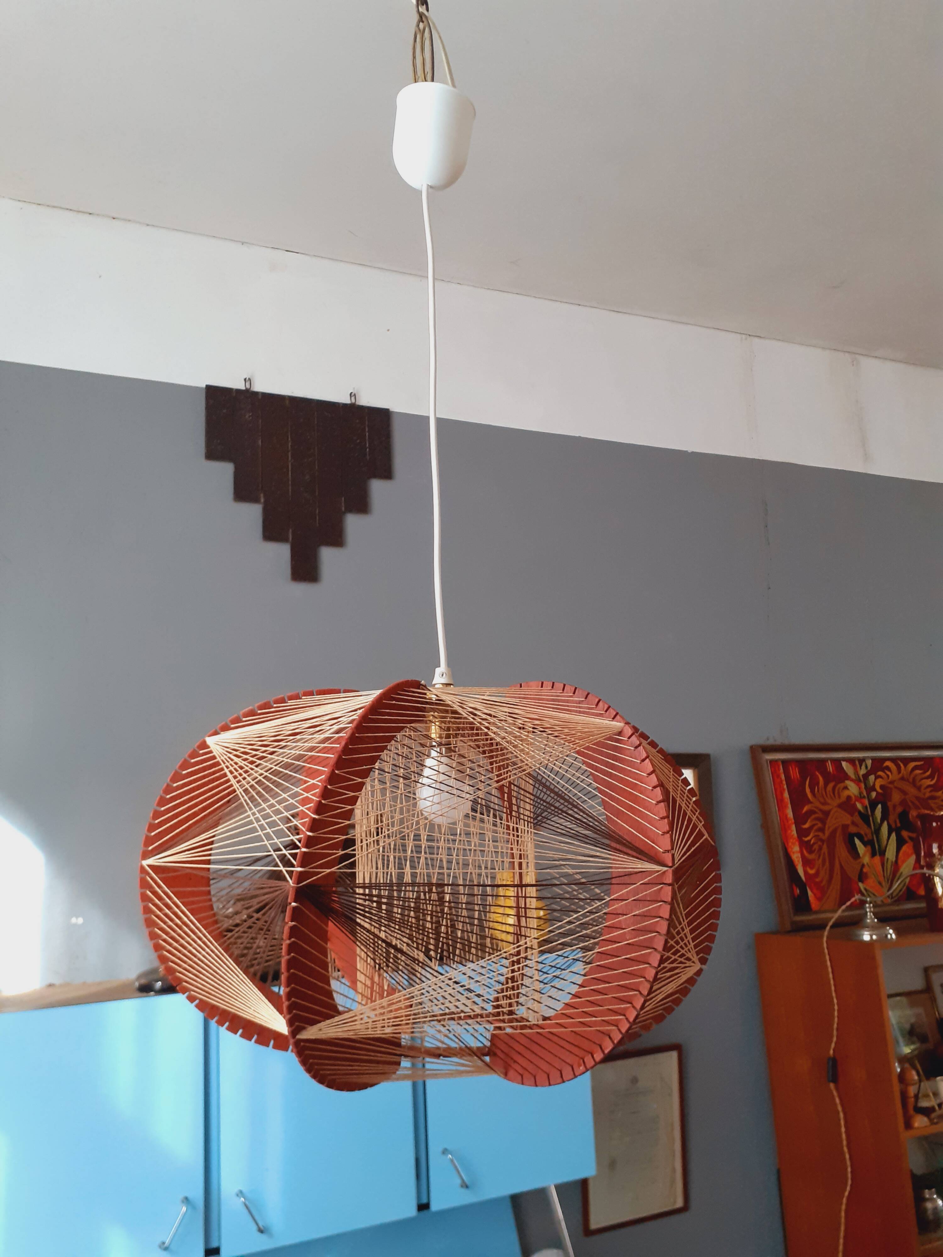 Vintage ceiling light from the 70s, Scandinavian style