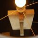 Mid-century table lamp in travertine, Italy, 1970s