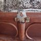Vintage rattan wall shelf