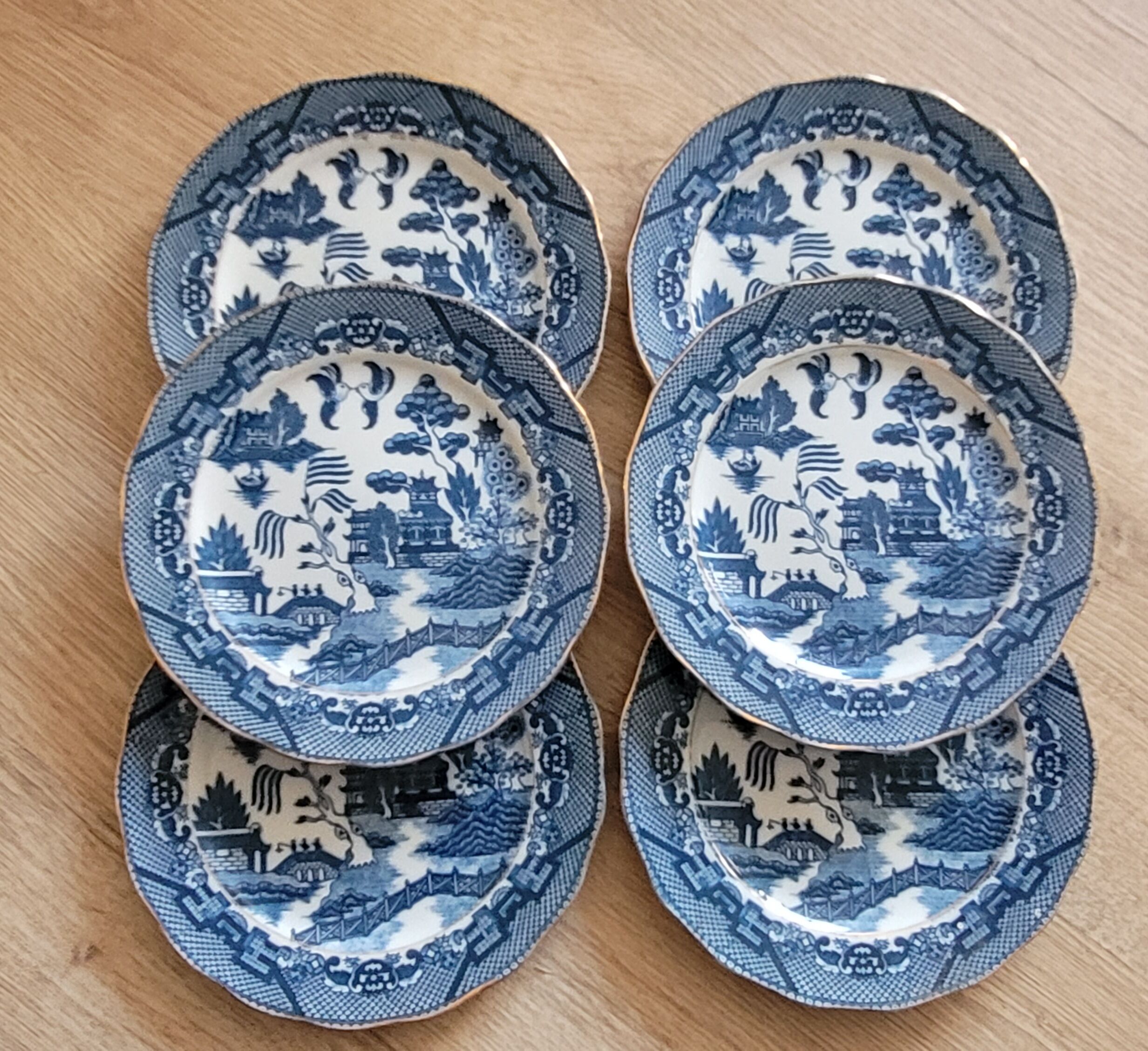 Set 6 plates with Japanese pattern