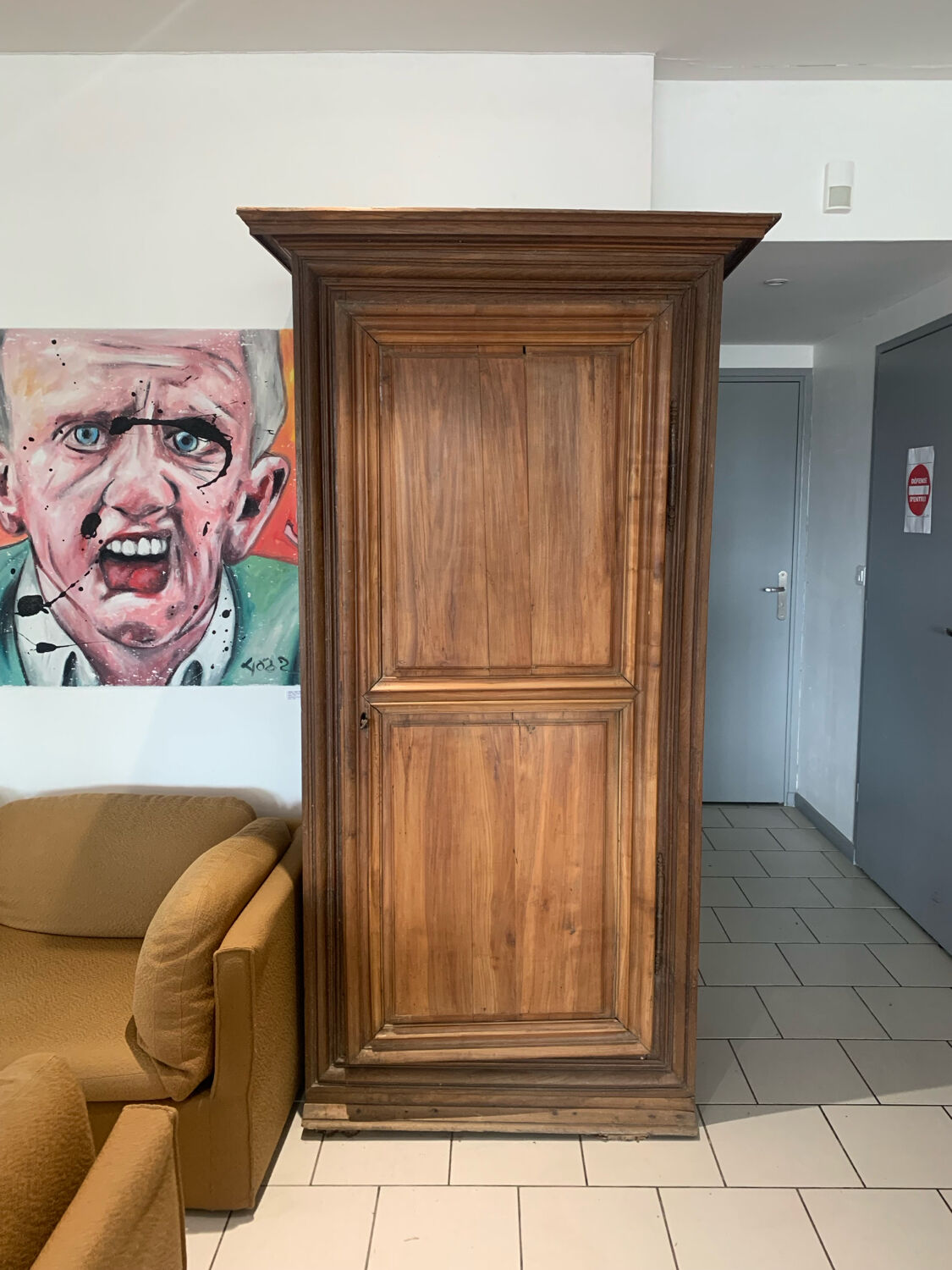 Old 18th century walnut and oak bonnet maker