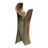 Studio pottery free form raku glazed sculpture 1990s