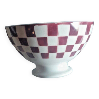 Antique red and white checker bowl kitchen deco collection