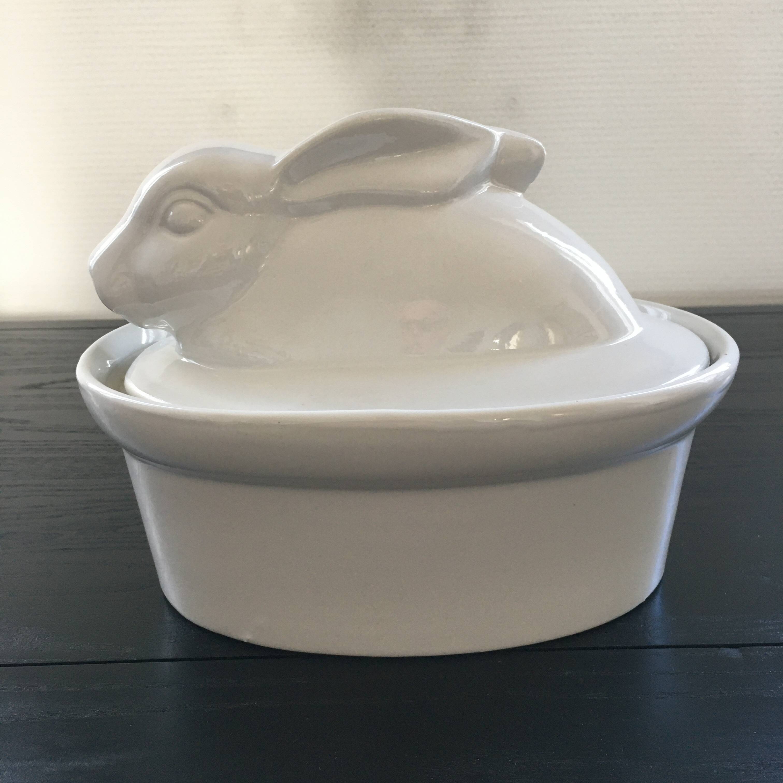 Terrine lapin en porcelaine