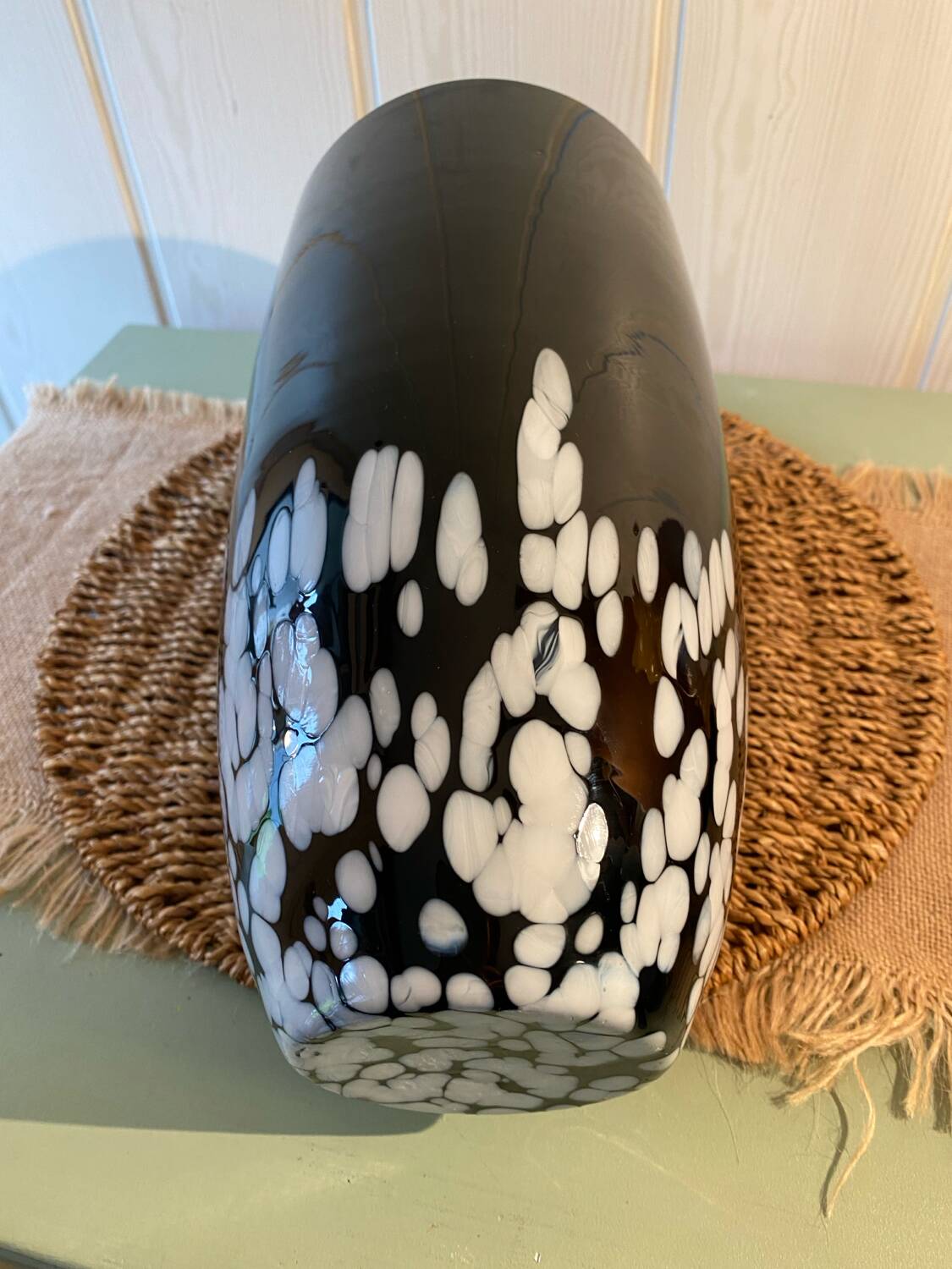 Blown glass vase by krosno jozefina
