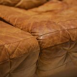 Vintage DS 11 modular sofa in cognac/orange leather by De Sede Swiss