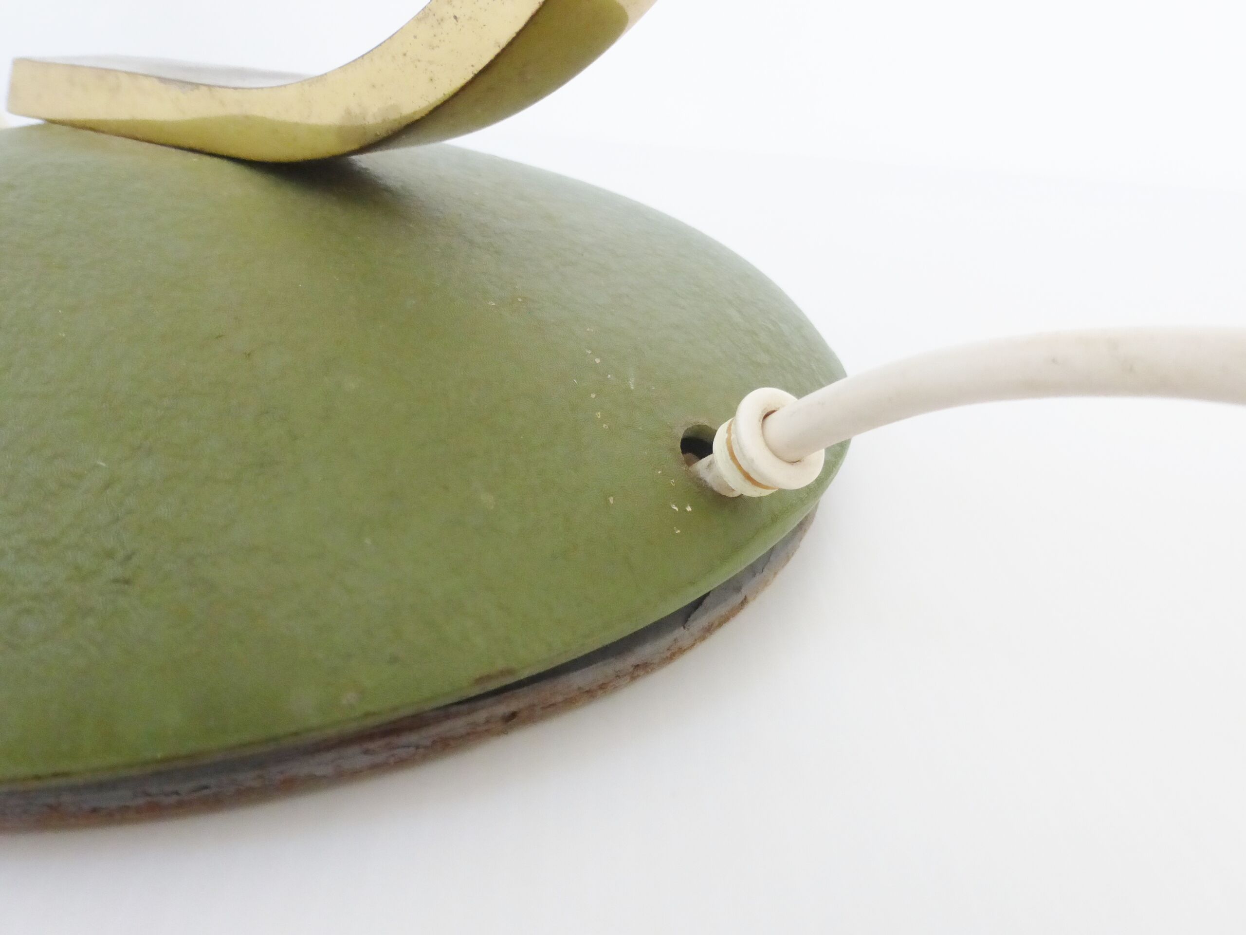 Important khaki saucer 1950 vintage 50's rockabilly desk lamp desk lamp