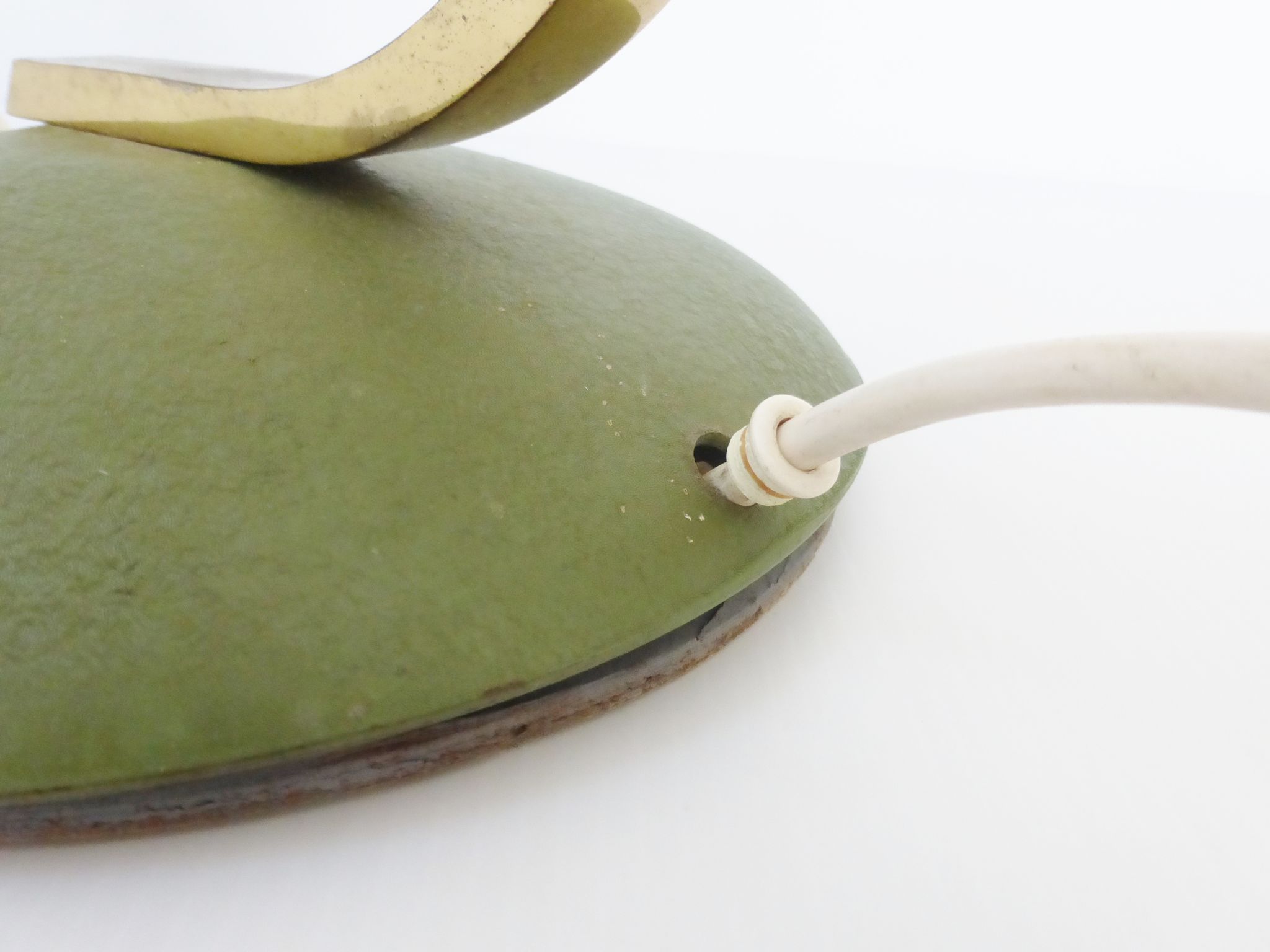 Important khaki saucer 1950 vintage 50's rockabilly desk lamp desk lamp