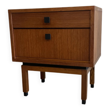 Mid-century teak bedside table, Scandinavian style, brand MDK.