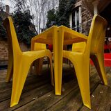 Table and 4 chairs by Helmut Bätzner for Bofinger