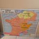 Lot de 4 cartes scolaires vintage rossignol montmorillon + cadre bois