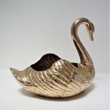 cache brass pot zoomorphic vintage swan