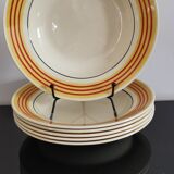 Set of 6 vintage soup plates Gien 50
