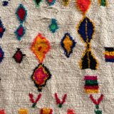 Moroccan Berber carpet Azilal multicolored and fluorescent
