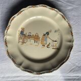 Earthenware plate “Enfants Richard” Sarreguemines