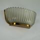 Single Art deco Seguso sconce in brass and glass. Italy 1940s