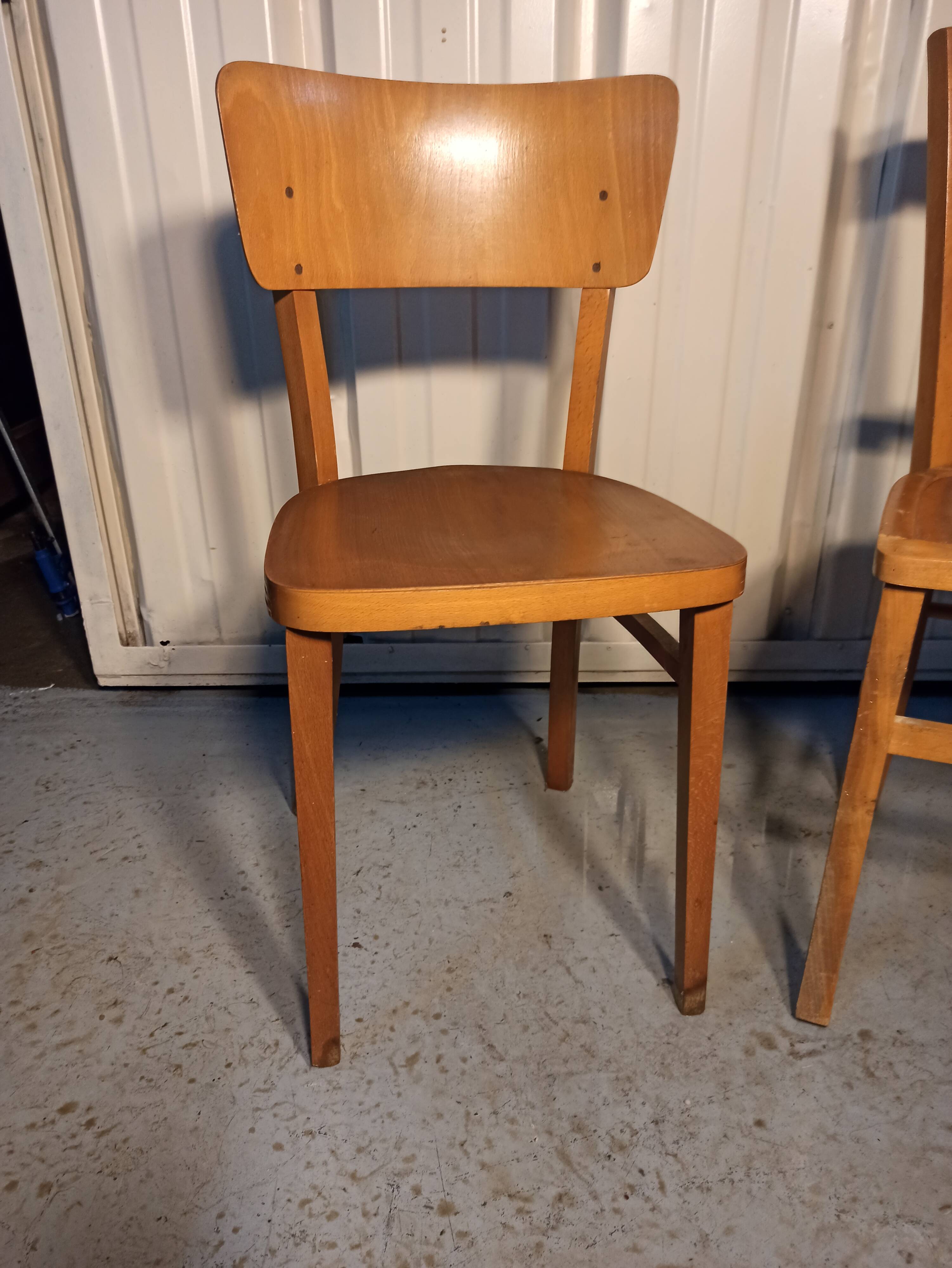 2 wooden bistro chairs Thonet