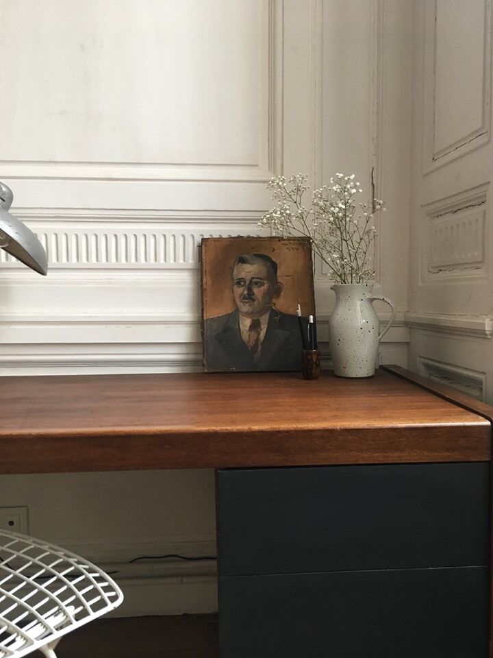 Portrait vintage oil