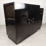 Modernist art deco black lacquered buffet