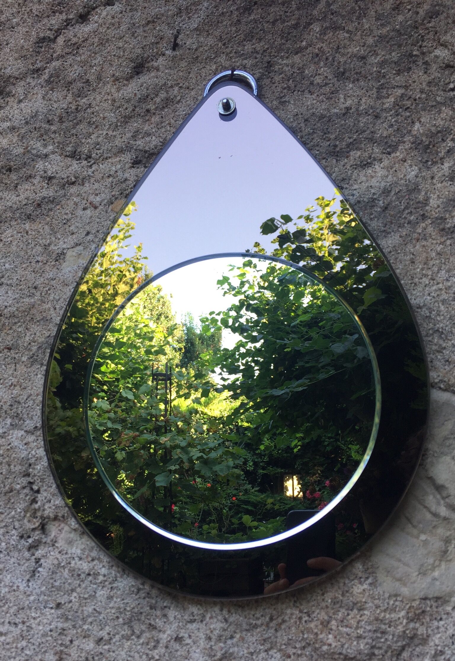 Double mirror shades shaped water drop 42 x 30 cm
