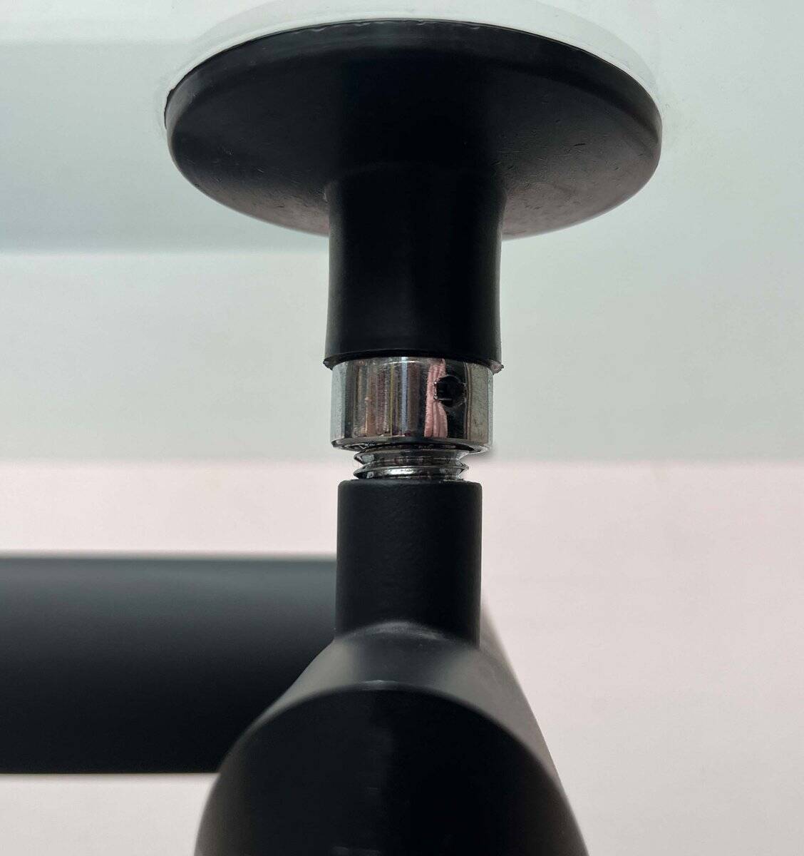 Italian model LC6 dining or office table in metal and glass by Le Corbusier, Pierre Jeanneret, Charlotte Perriand for Cassina.