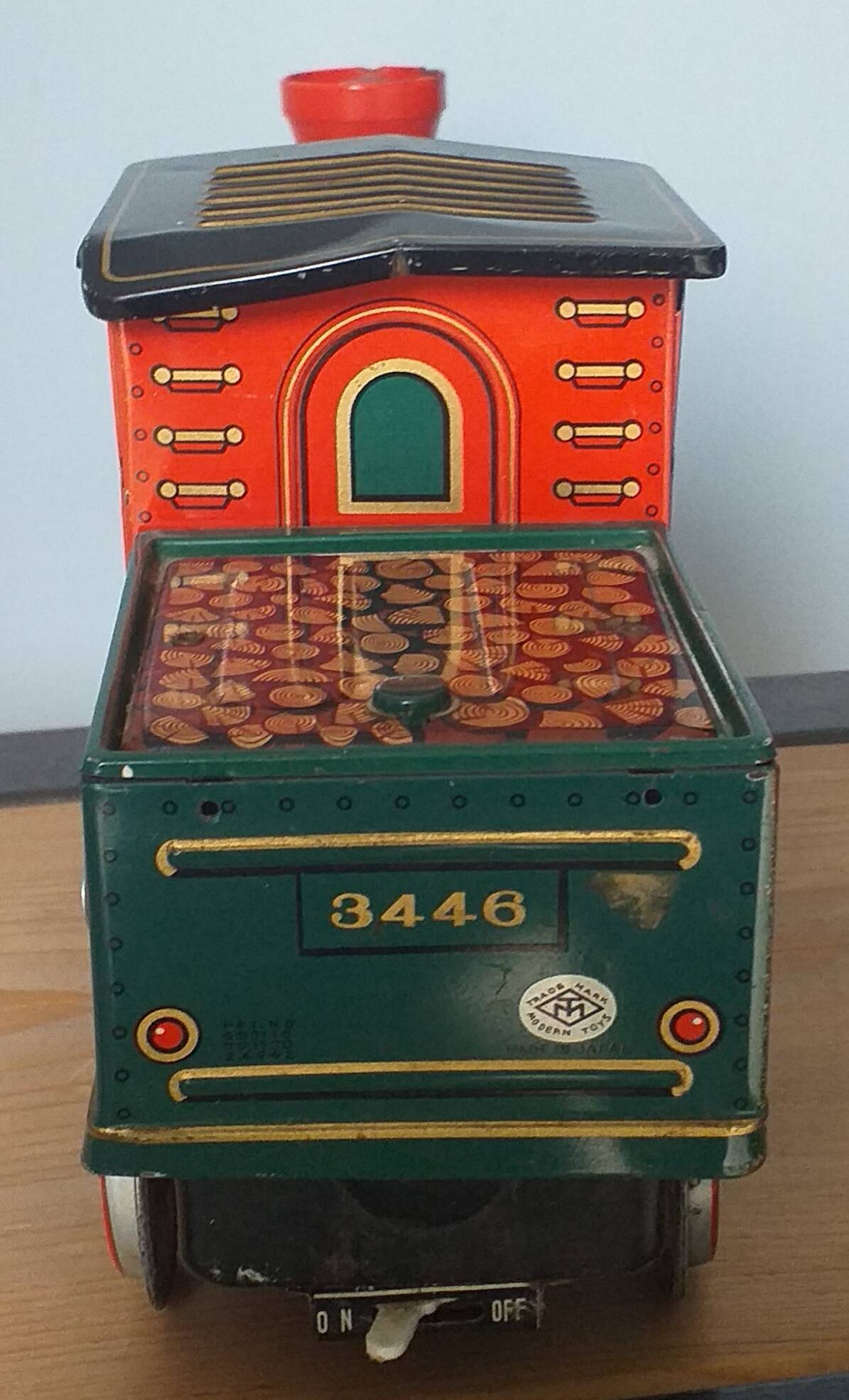 Vintage metal collector's locomotive.